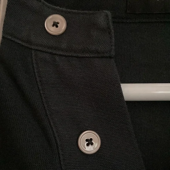 Theory sz XL cotton longsleeve tshirt hoodie 2 buttons LIKE NEW dark navy blue - Picture 4 of 12